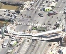 Un pont tout neuf s'effondre à Miami, au moins 6 morts