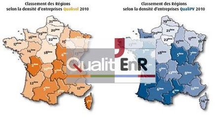 Palmarès 2010 des régions les plus engagées dans les installations EnR et la qualification professionnelle