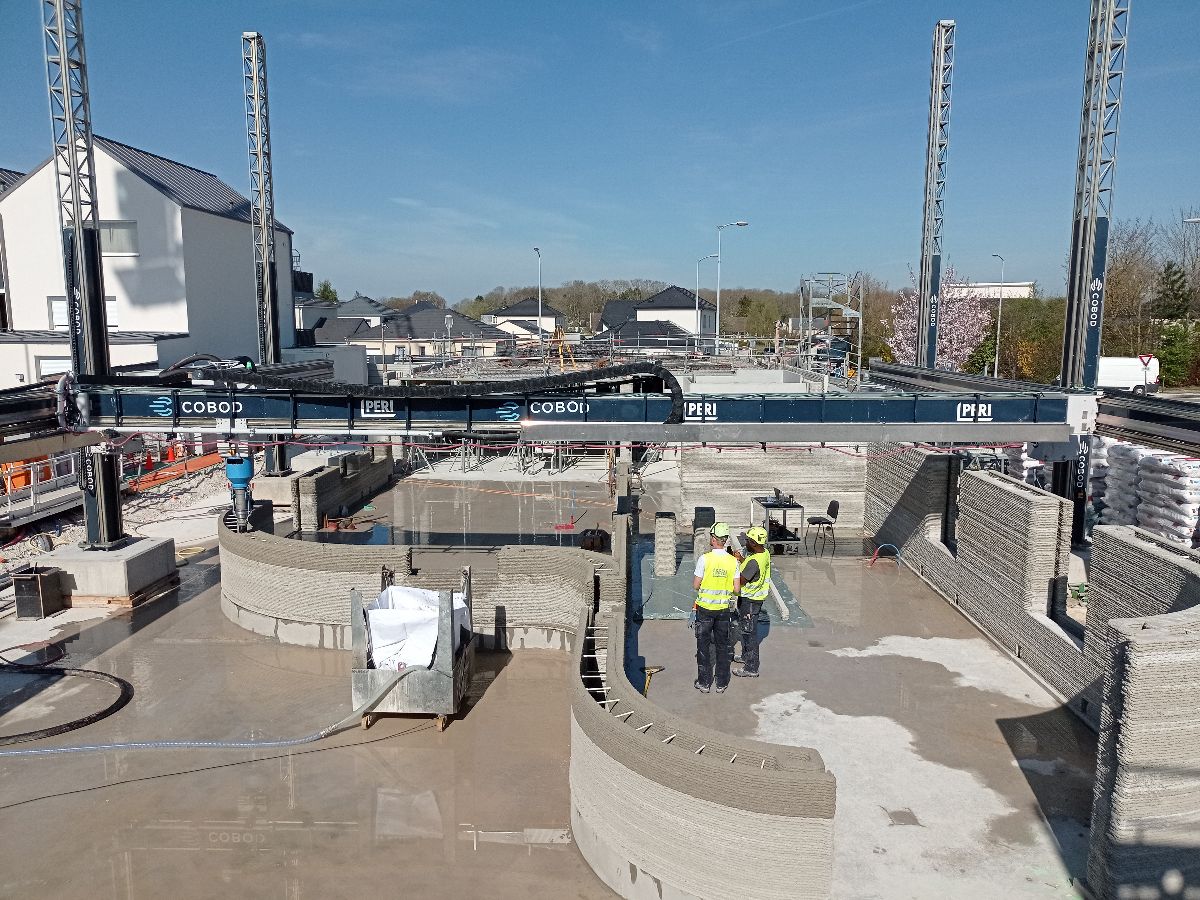 Une première en Europe : des murs porteurs béton imprimés directement sur chantier