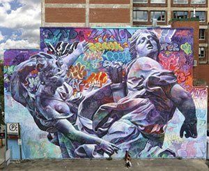 Une fresque géante du duo espagnol PichiAvo inaugurée au Quartier Latin