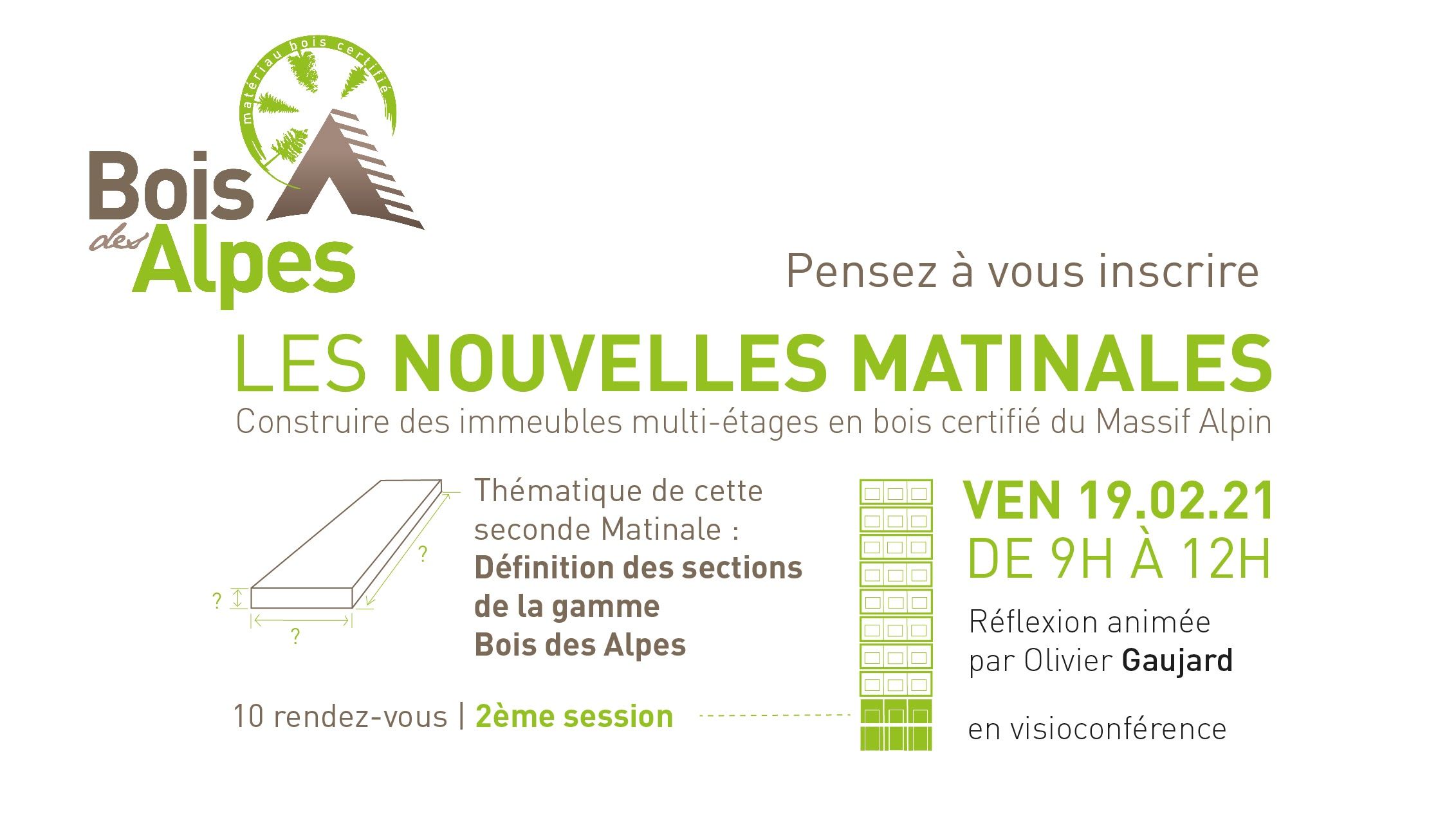 Visio-conférence : définition des sections de la gamme Bois des Alpes