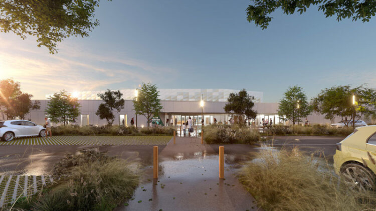 À Évreux, centre aquatique Ô Portes de l’Eau, par Moon Safari