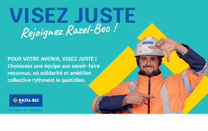 Pour votre avenir, Visez juste ! Rejoignez Razel-Bec !