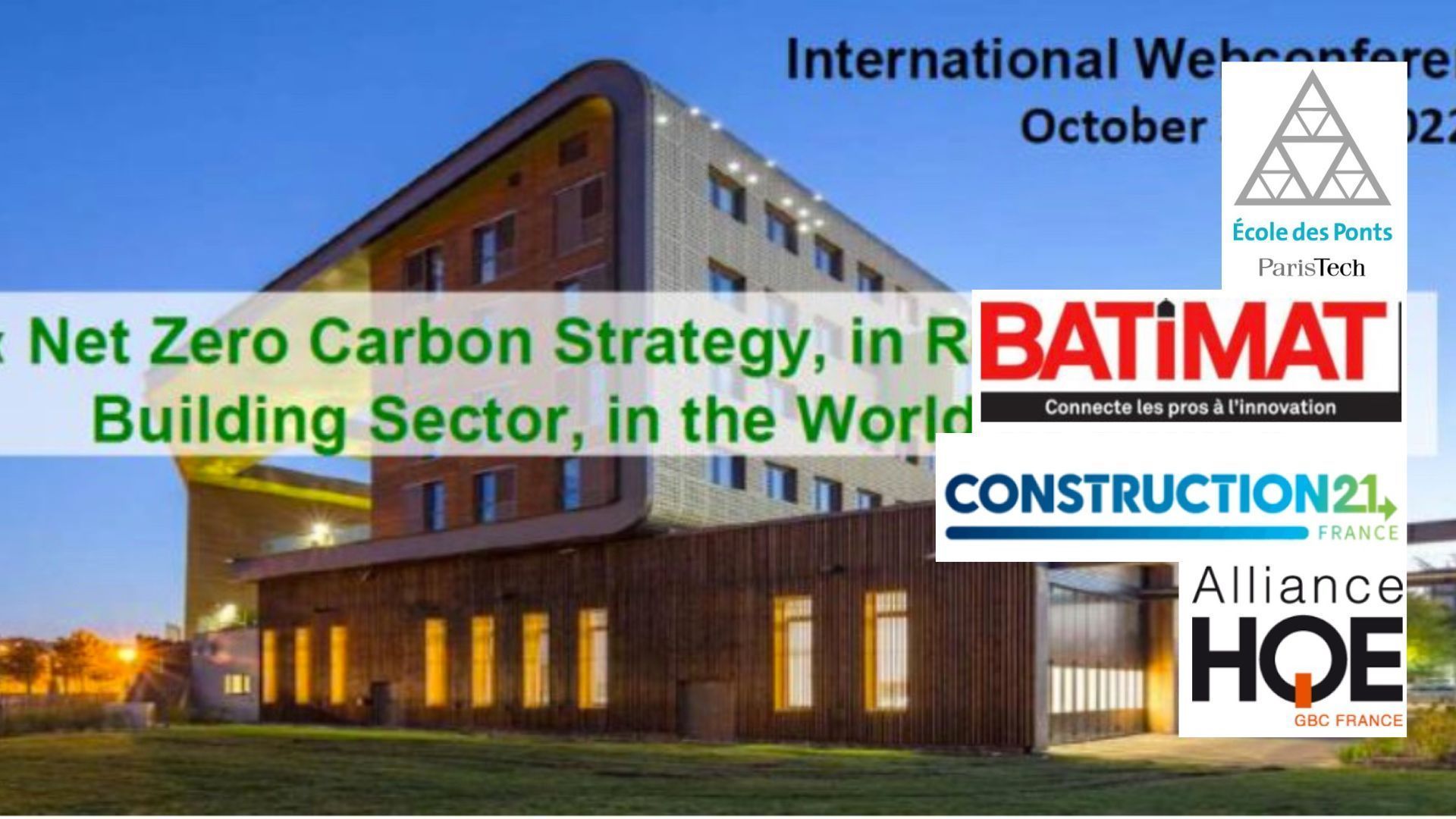 Batimat 2022 : « Stratégie neutralité carbone dans l’immobilier et le bâtiment à travers le monde à horizon 2050