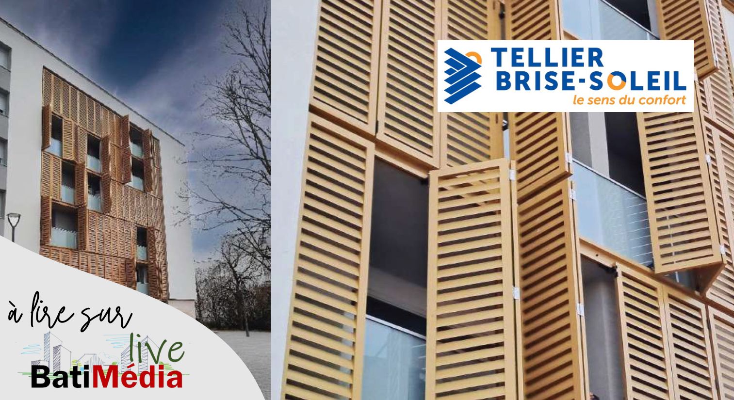 Avec sa nouvelle gamme australe de volets pliants coulissants, TELLIER Brise-Soleil répond aux contraintes de vent et de grandes hauteurs sur le chantier NPRU à REIMS (51)