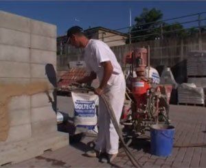 Mise en œuvre de l'enduit ITE à projeter Isolteco d'Edilteco France