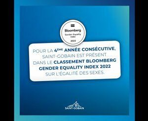 Saint-Gobain fier de figurer dans le Classement Gender Equality Index de Bloomberg