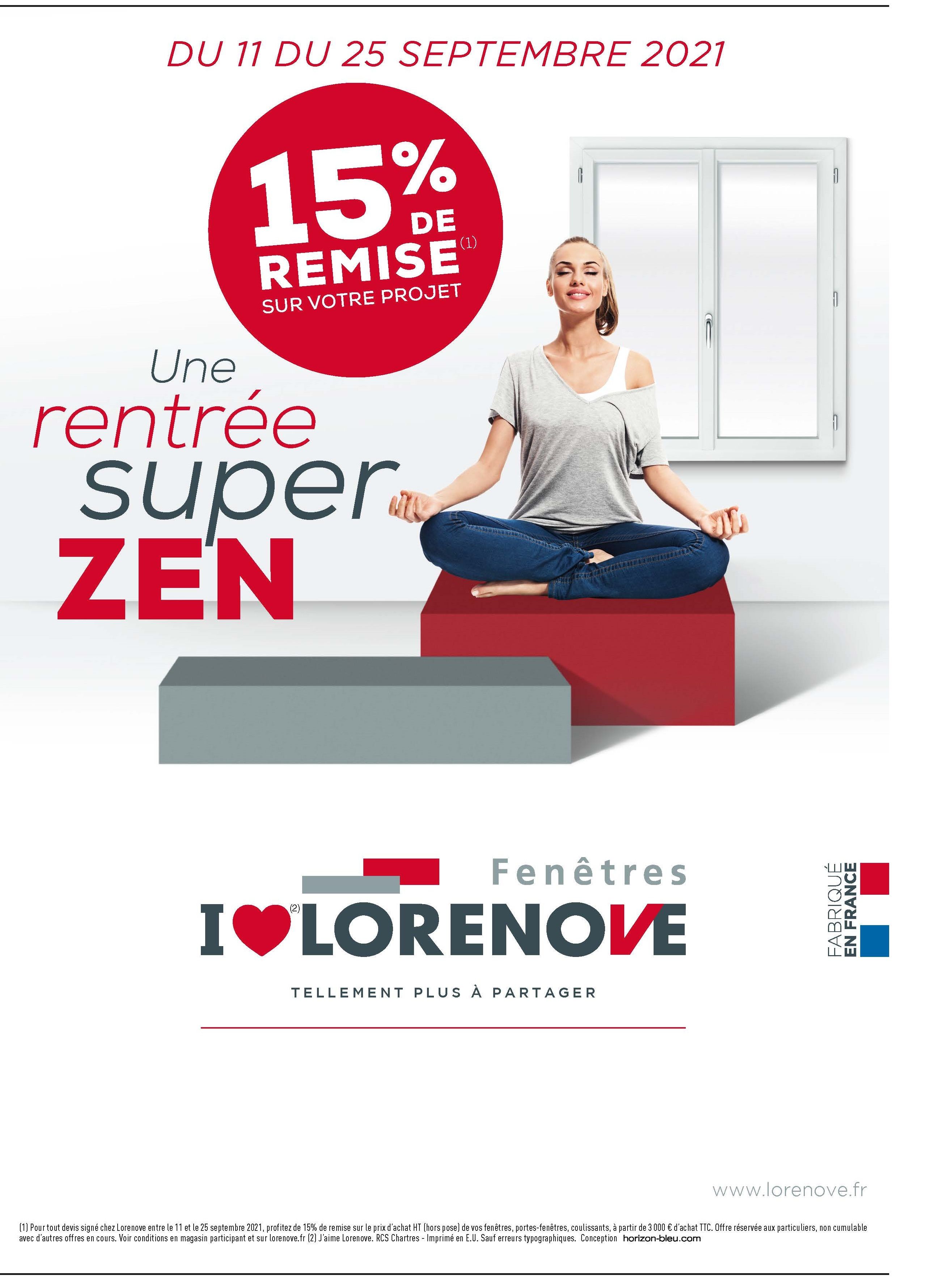 Lorenove propose une   » super rentrée zen  » avec une offre promotionnelle pour une isolation renforcée