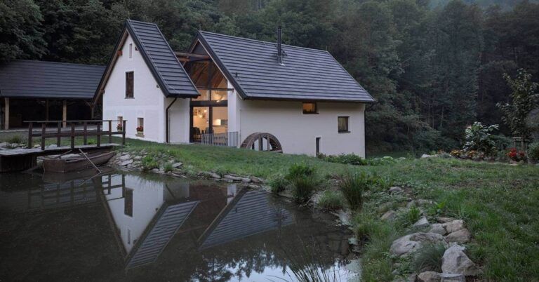 Superbe réhabilitation d’un moulin à eau en habitation en république tchèque
