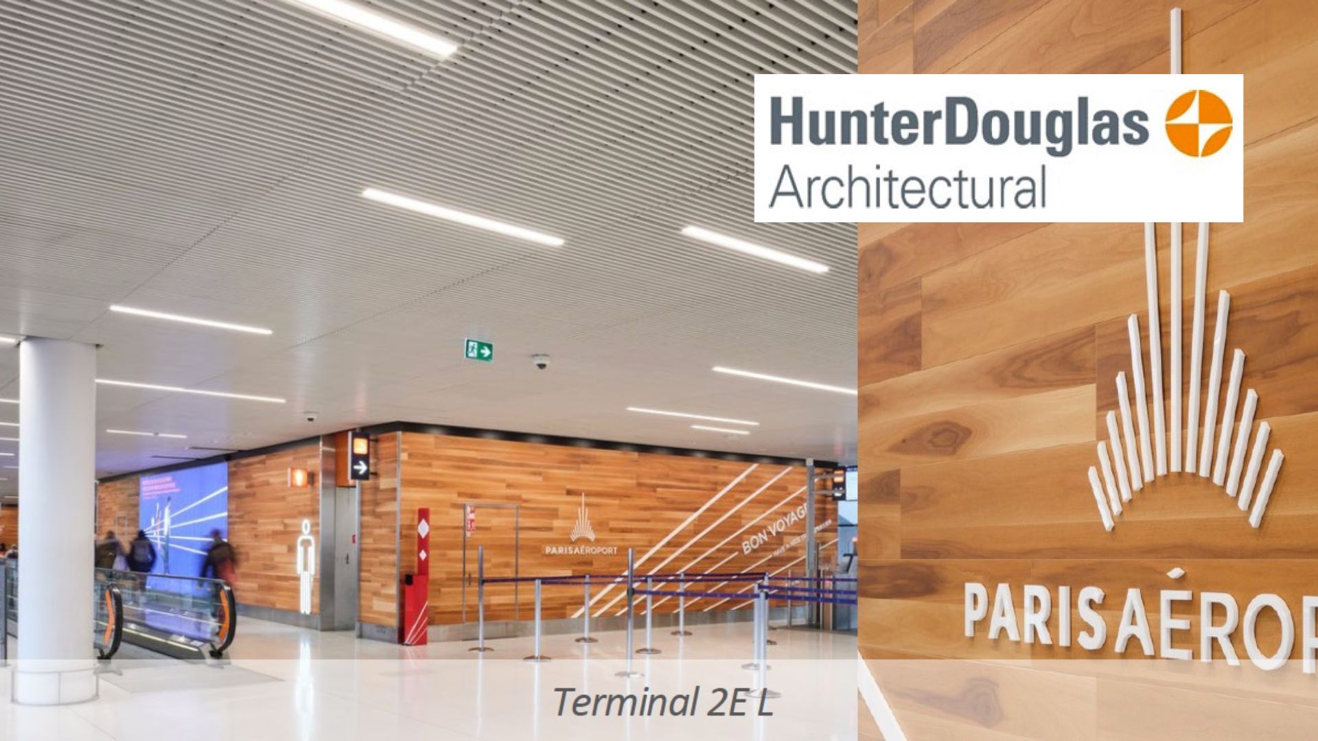 Aéroport Paris-Charles De Gaulle : plafonds et habillages bois haut de gamme pour la rénovation de plusieurs Halls