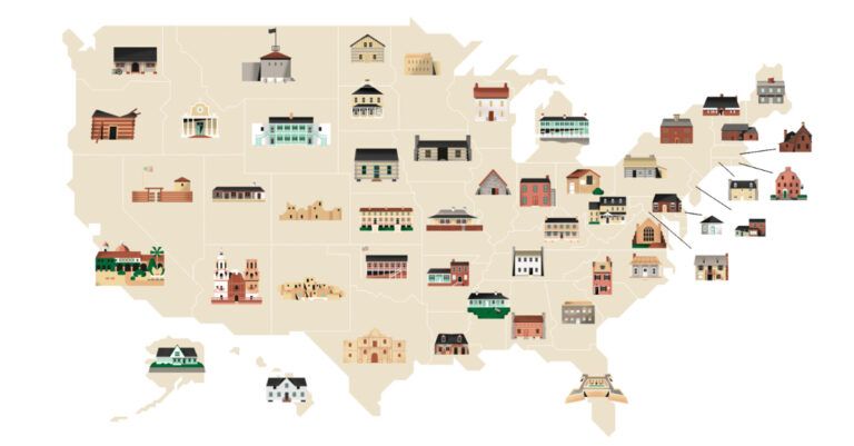 Les maisons les plus anciennes des USA selon les Etats