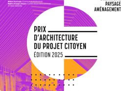 Les candidatures pour le Prix d'architecture du projet citoyen 2025 sont ouvertes