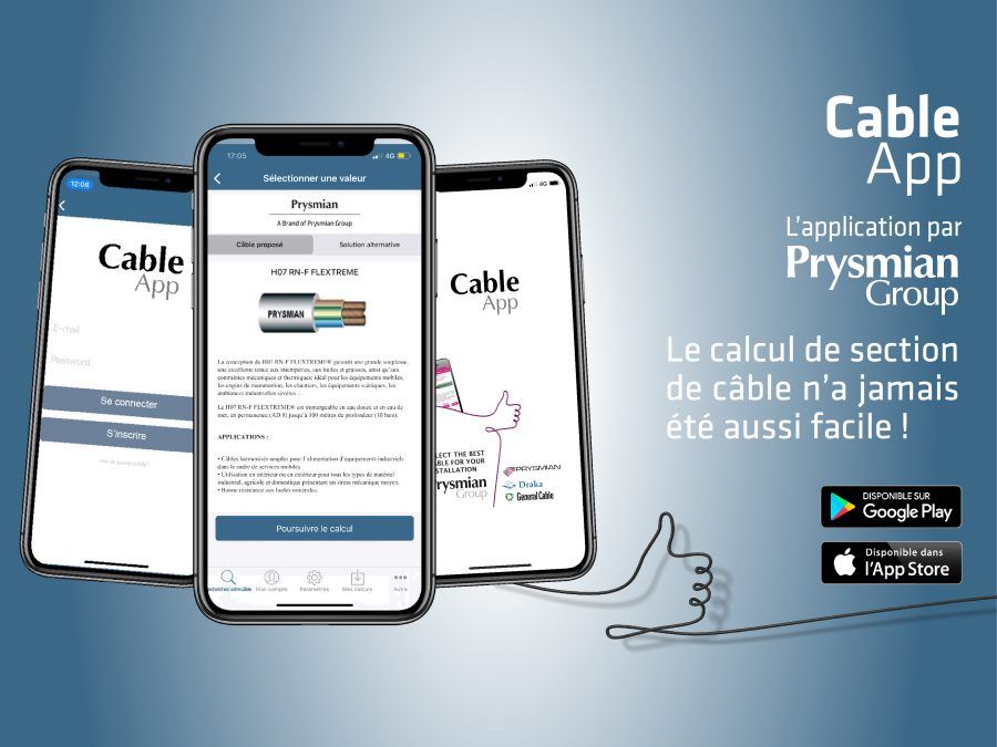 Prysmian Group lance une application mobile pour sélectionner le câble adapté à son installation