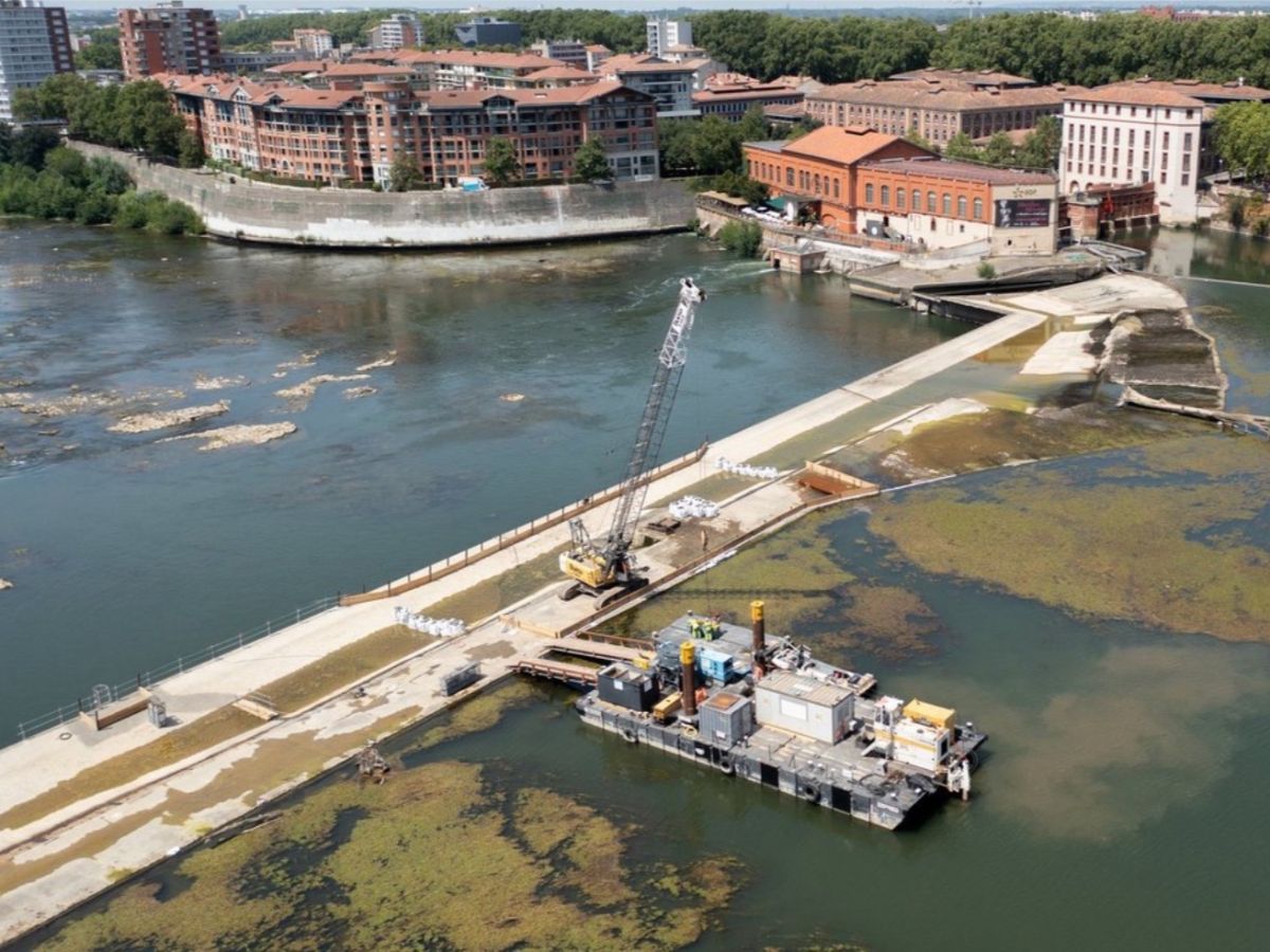 Rénovation spectaculaire d'une centrale hydroélectrique dans le centre-ville de Toulouse