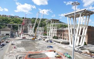 Gênes : découvrez en images le chantier du pont Morandi