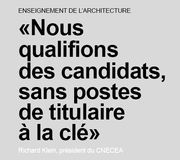 «Nous qualifions des candidats, sans postes de titulaire à la clé», Richard Klein, président du CNECEA