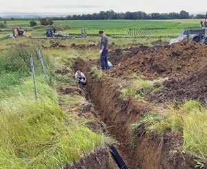 Drainage des vignes avec le drain technique enrobé Batifibre®