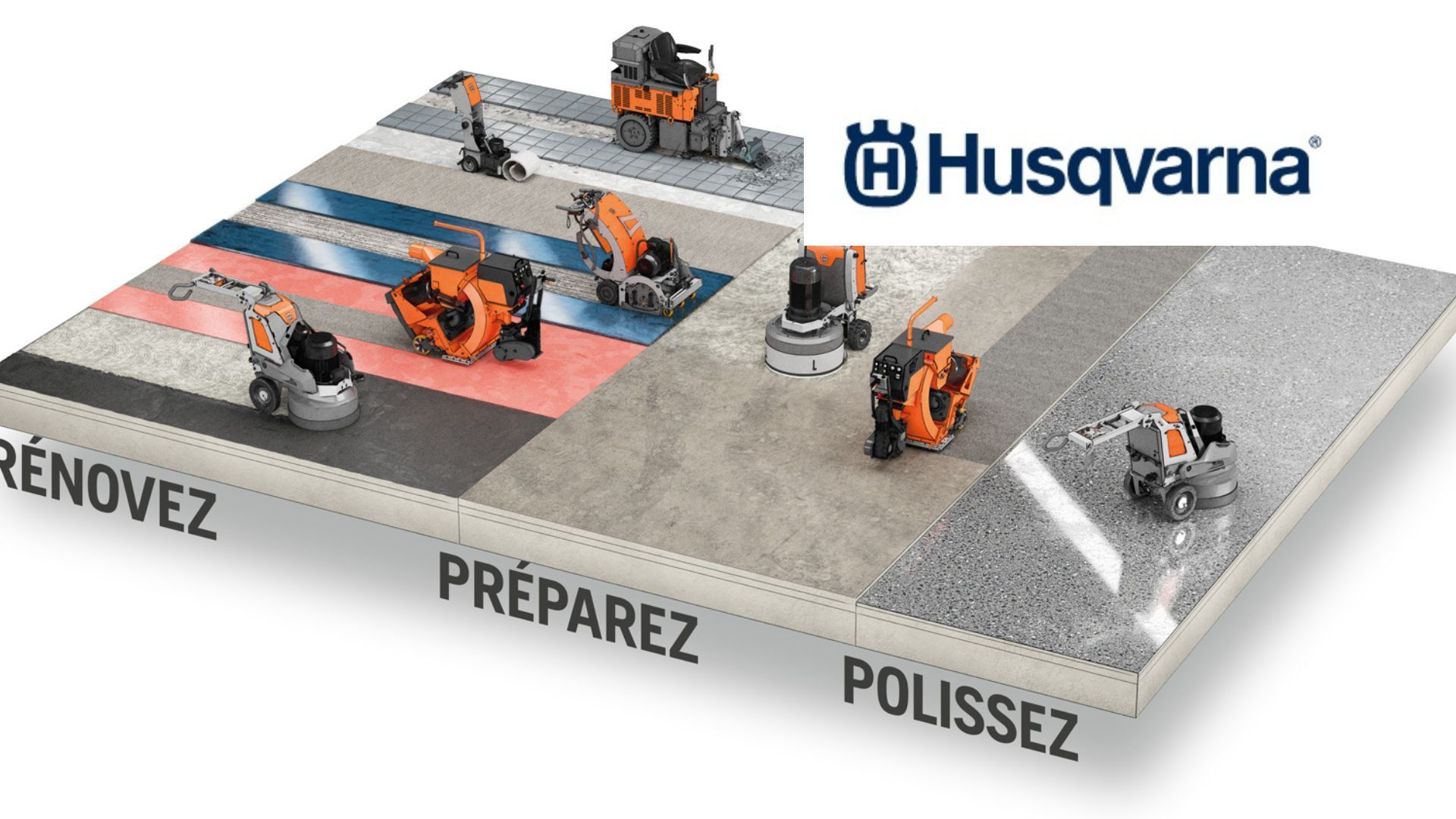 Préparation de surface des sols : Husqvarna Constructions France entre dans une nouvelle dimension