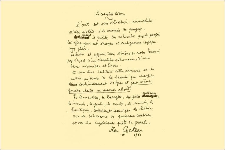 Jean Cocteau : Le chevalier Béton