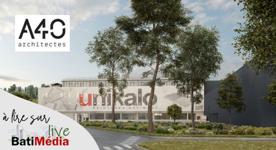 A40 Architectes annonce la pose de première pierre de son projet d’extension pour Unikalo en Gironde