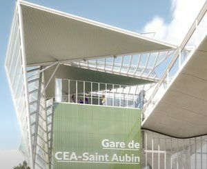 CEA Saint-Aubin : la gare du Grand Paris Express par les architectes J. Pajot et C. Monnet