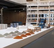 Béton de plâtre, les recherches de l'agence Cigüe au Pavillon de l'Arsenal 