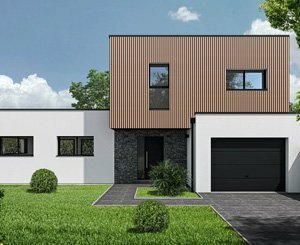 Bardeo36 : 1er badage en bois composite bicolore aspect claire-voir