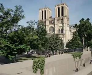 La création d'un modèle 3D au service des abords de Notre-Dame de Paris
