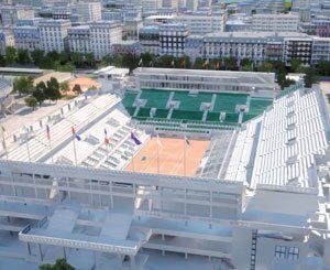 Travaux de modernisation du stade Roland Garros en BIM
