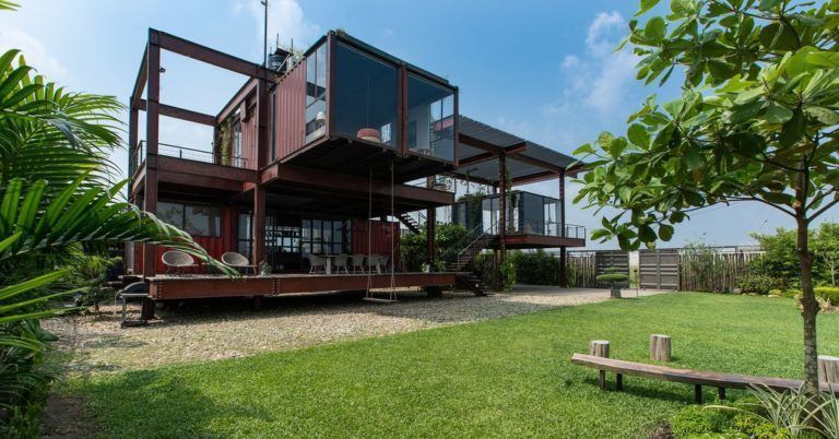 Bangladesh : maison container contemporaine aux espaces aérés