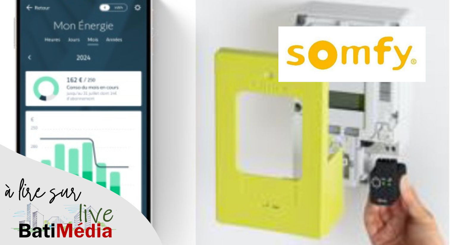 Somfy présente son capteur de consommation connecté pour compteur Linky