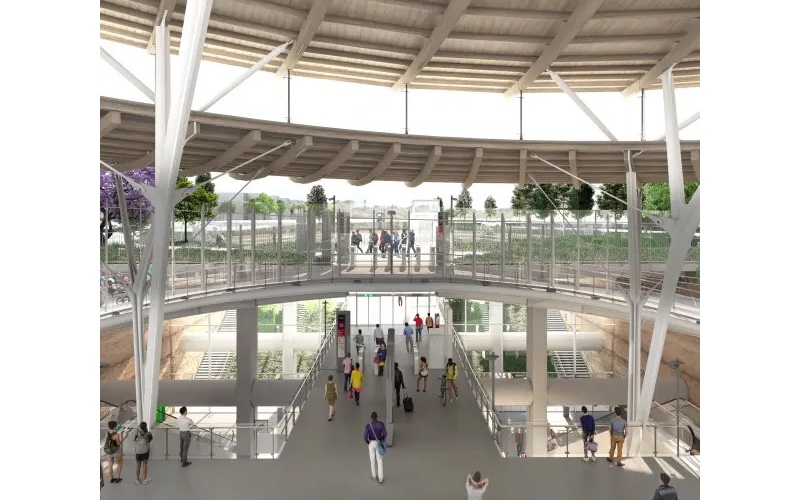 grand paris express la future gare de noisy champs sort de terre