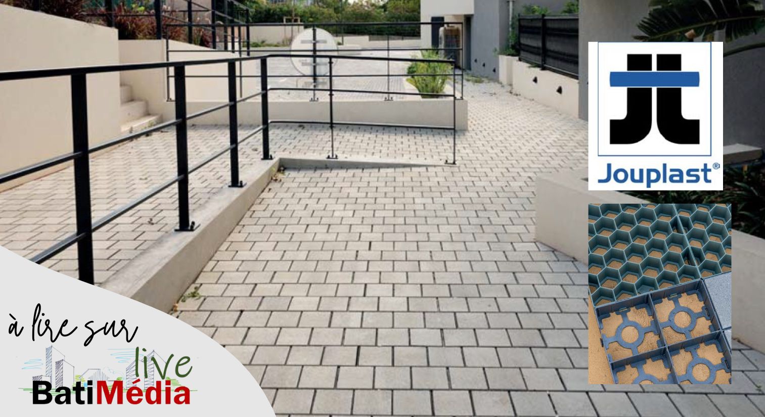 Chantier Bormes-les-Mimosas (83) / Des plaques drainantes JOUPLAST® pour préserver la perméabilité du sol