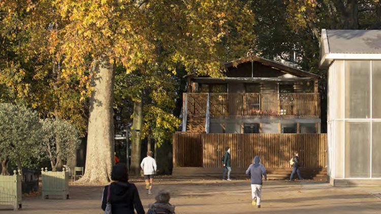 Le jardin du Luxembourg, étape de la crèche itinérante de Djuric Tardio