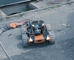 Isolation vide-sanitaire avec robot