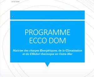 Webinaire ECCO DOM : Présentation de l'AMI pour les bailleurs sociaux d'Outre-Mer