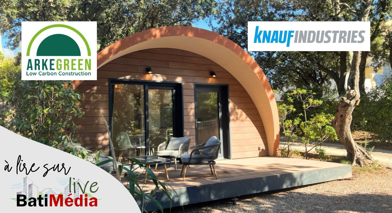 Knauf Industries apporte sa solution d’isolation structurelle aux écolodges nouvelle génération d’Arkegreen