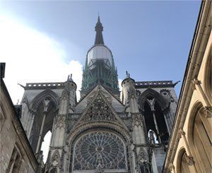 Quatrième phase des travaux de restauration de la flèche de la cathédrale de Rouen